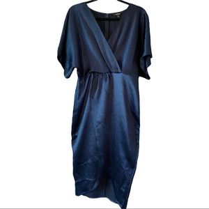 EXPRESS Royal Blue Surplice Midi Dress